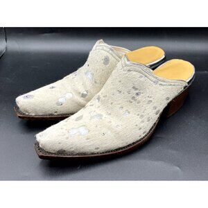 $1k  6.5 C back At The Ranch Crystal Pony Hair Cowgirl Mules Boots